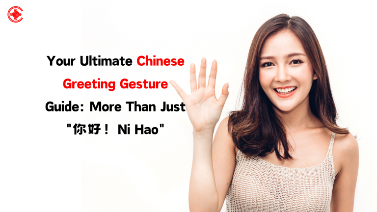 a woman waving her hand: Chinese Greeting Gesture